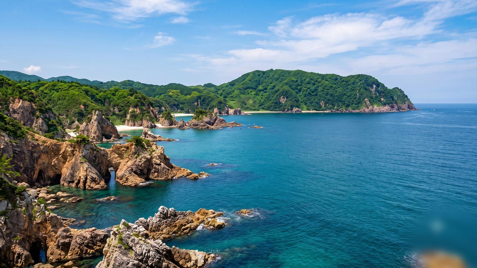 山陰の海岸線